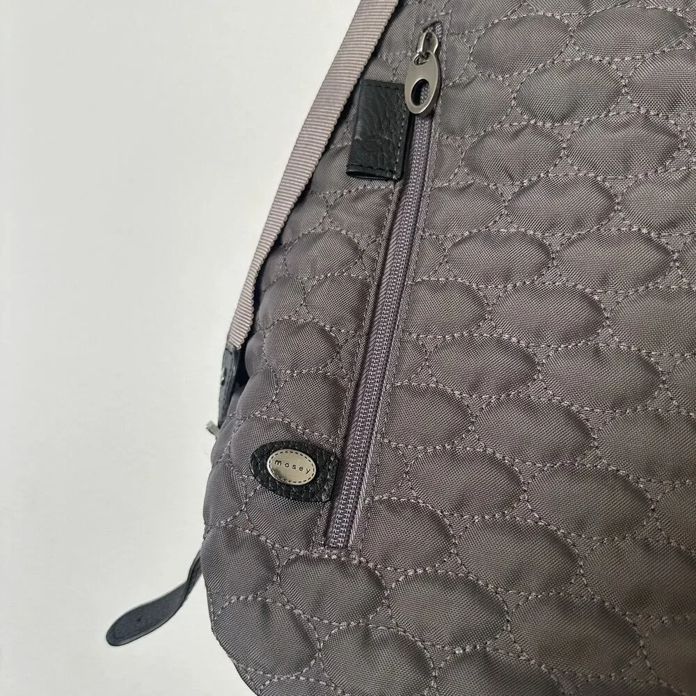Mosey Life Baggallini Gray/Lavender Convertible Backpack Bag Travel Packable